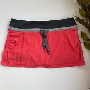 Lululemon Orange & Gray Workout/Running Skirt
